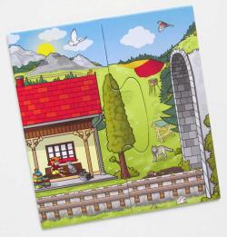 Efko HRA Na výletě puzzle s příběhem skládačka s dřevěnou figurkou