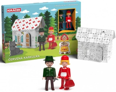 Efko IGRÁČEK Červená Karkulka kreativní set se 2 figurkami a pohádkou