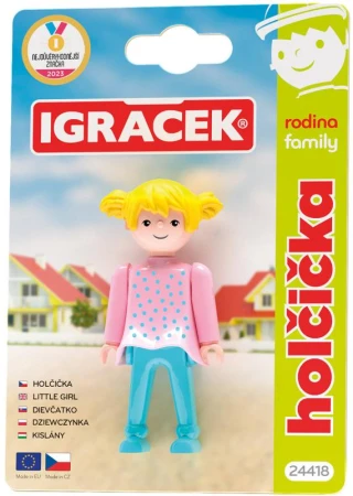 Efko IGRÁČEK Dievčatko rodina figúrka kĺbová na karte