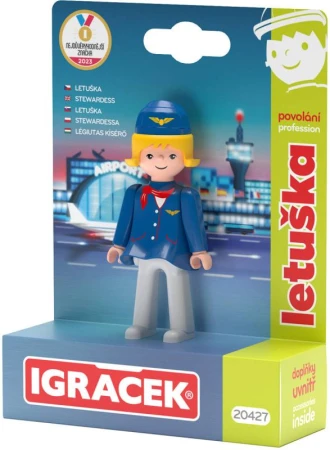 Efko IGRÁČEK Letuška povolání set figurka kloubová s doplňky Efko IGRÁČEK Letuška povolání set figurka kloubová s doplňky