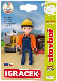 Efko IGRÁČEK MultiGO Stavbař figurka kloubová na kartě
