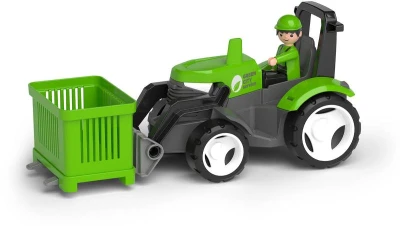 Efko IGRÁČEK MultiGO Zelený traktor s videlmi s figurkou a paletou Eko