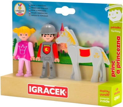 Efko IGRÁČEK TRIO Princ a princezna set 2 figurky kloubové s koněm
