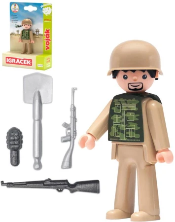 Efko IGRÁČEK Voják povolání set figurka kloubová s doplňky Efko IGRÁČEK Voják povolání set figurka kloubová s doplňky
