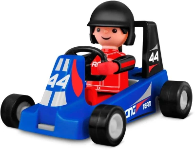 Efko IGRÁČEK Závodník povolanie set figúrka kĺbová + modrá motokára
