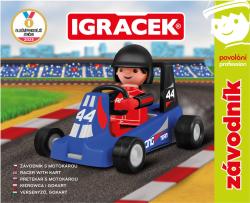 Efko IGRÁČEK Závodník povolání set figurka kloubová + modrá motokára