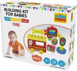 Efko MILLAMINIS Požární stanice malá baby soft stavebnice pěnová 12 dílků