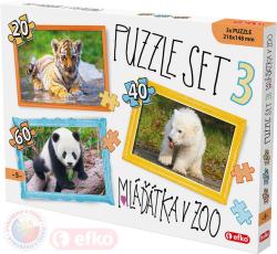 Efko Puzzle 3v1 Mláďátka v ZOO skládačka foto 21x15cm Efko Puzzle 3v1 Mláďátka v ZOO skládačka foto 21x15cm