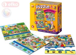 Efko Puzzle baby Moje rodina skládačka 3v1 set 32 dílků 15x15cm v krabici Efko Puzzle baby Moje rodina skládačka 3v1 set 32 dílků 15x15cm v krabici