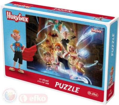 Efko Puzzle Hurvínek IV 60 dílků 21x15cm skládačka v krabici Efko Puzzle Hurvínek IV 60 dílků 21x15cm skládačka v krabici