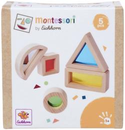 Eichhorn DŘEVO Montessori baby smyslové bloky set 5 tvarů Eichhorn DŘEVO Montessori baby smyslové bloky set 5 tvarů