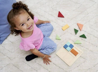 Eichhorn DREVO Montessori štvorce puzzle baby vkladačka na doske