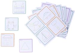 Eichhorn DŘEVO Montessori geometrická deska herní set s gumičkami