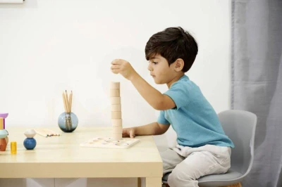 Eichhorn DREVO Montessori hmatová doska 9 senzorických valcov