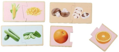 Eichhorn DREVO Montessori puzzle baby ovocie a zelenina dvojice