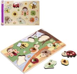 Eichhorn DŘEVO Puzzle baby vkládací s úchyty 9 dílků zvířátka 2 druhy Eichhorn DŘEVO Puzzle baby vkládací s úchyty 9 dílků zvířátka 2 druhy