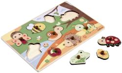 Eichhorn DŘEVO Puzzle baby vkládací s úchyty 9 dílků zvířátka 2 druhy