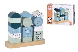 Eichhorn Stohovací hra Panda kostky pro nejmenší materiál dřevo