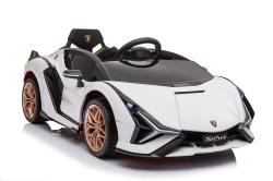 ELJET Dětské elektrické auto Lamborghini Sian bílá/white