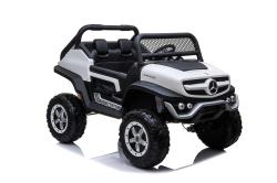 ELJET Dětské elektrické auto Mercedes Benz Unimog Truck - bílá
