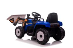ELJET Dětský elektrický traktor s nakládací lžící modrá Li-Ion
