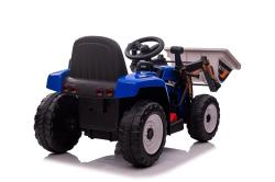 ELJET Dětský elektrický traktor s nakládací lžící modrá Li-Ion