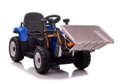 ELJET Dětský elektrický traktor s nakládací lžící modrá Li-Ion