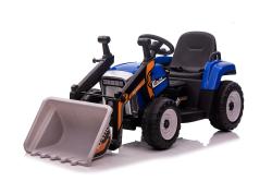 ELJET Dětský elektrický traktor s nakládací lžící modrá Li-Ion