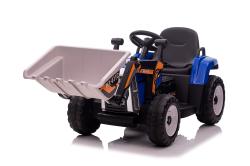 ELJET Dětský elektrický traktor s nakládací lžící modrá Li-Ion