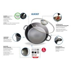 ELO 19624 Alucast Pekáč se skleněnou poklicí a aroma úchytem Ø 24 cm