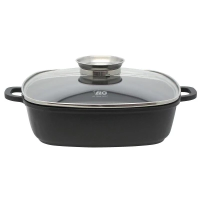ELO 19658 Alucast Pekáč se skleněnou poklicí a aroma úchytem 28x28 cm