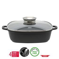 ELO 19658 Alucast Pekáč se skleněnou poklicí a aroma úchytem 28x28 cm