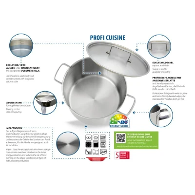 ELO 24624 Profi Cuisine Hrnec Ø 24 cm, 8,5 l, nerezový