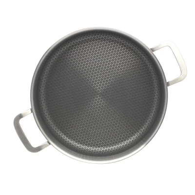 ELO Relief Solution stříbrná Ø 28 cm servírovací pánev s poklicí