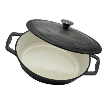 ELO Pekáč s poklicí 33 x 25 cm šedý litinový oválný