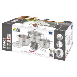ELO 41410 Twice Sada hrnců 4 ks, nerezové
