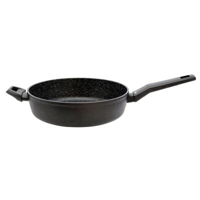ELO Granit Solution černá Ø 28 cm hluboká pánev s pomocnou rukojetí