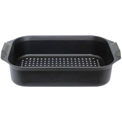 ELO Duo Vital černý pekáč se skleněnou poklicí a aroma úchytem 40x26 cm