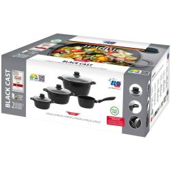 ELO BASIC 62440 Black Cast Sada hrnců 4 ks, hliníkové