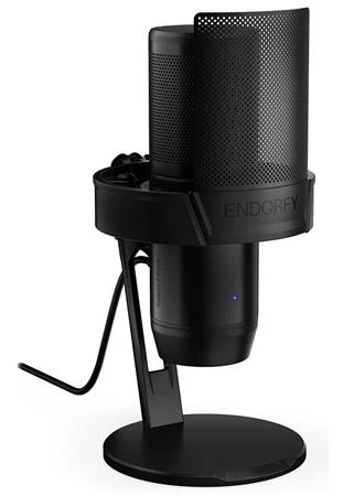 Endorfy Solum 2 Core,Mikrofon, kondenzátorový, kardioidní, pop-up filtr, dotykové ztlumení, USB-C, redukce na USB-A, drž