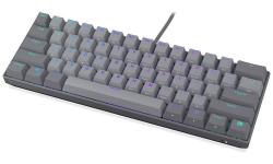 Endorfy Thock V2 Compact Klávesnice, herní, drátová, mechanická, Endorfy Red,US layout, 60% velikost,ARGB, hliníková,USB,šedá