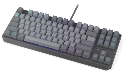 Endorfy Thock V2 TKL Klávesnice, herní, drátová, mechanická, Red, US layout, TKL, ARGB, hliníková konstrukce, USB, šedá
