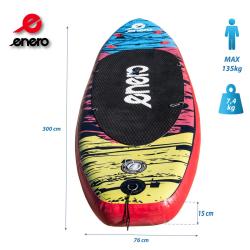 ENERO 135 kg černý 300x76x15 cm paddleboard set