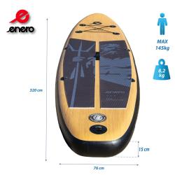 ENERO 145 kg NEPTUN WOODEN 320x76x15 cm paddleboard set