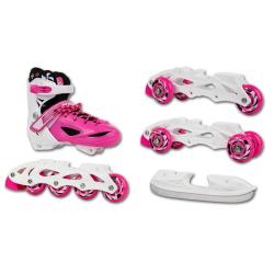 Enero 4v1 růžové dětské brusle
