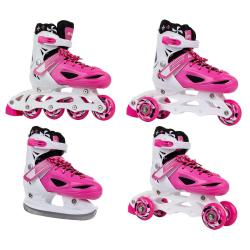 Enero 4v1 růžové dětské brusle