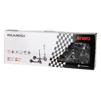 ENERO ULTRA SPEED 200mm bílá koloběžka s brzdou a odpružením (VÝPRODEJ)