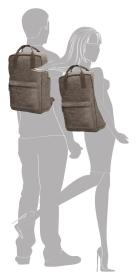 Enrico Benetti Rotterdam 13[34] Notebook Backpack Medium Taupe batoh