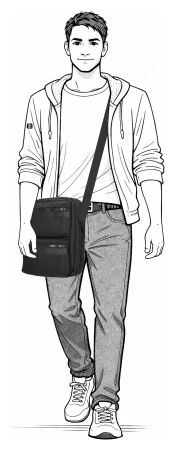 Enrico Benetti Salford 62178 černá crossbody kabelka