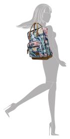 Enrico Benetti Santiago 46180 Navy Flower batoh